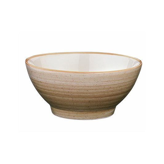 Turgla Vitrified Terrain dia.4.75" h:2.25" 10 oz. Round Brown Vitrified Bowl - Case Pack: 12