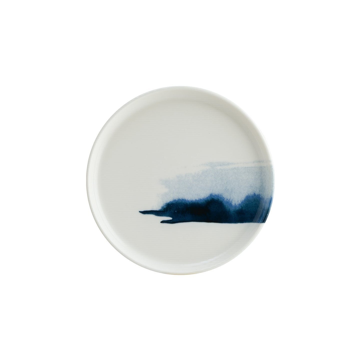Turgla Vitrified Blue Wave dia.11" Round Decorated Vitrified Plate - Case Pack: 6