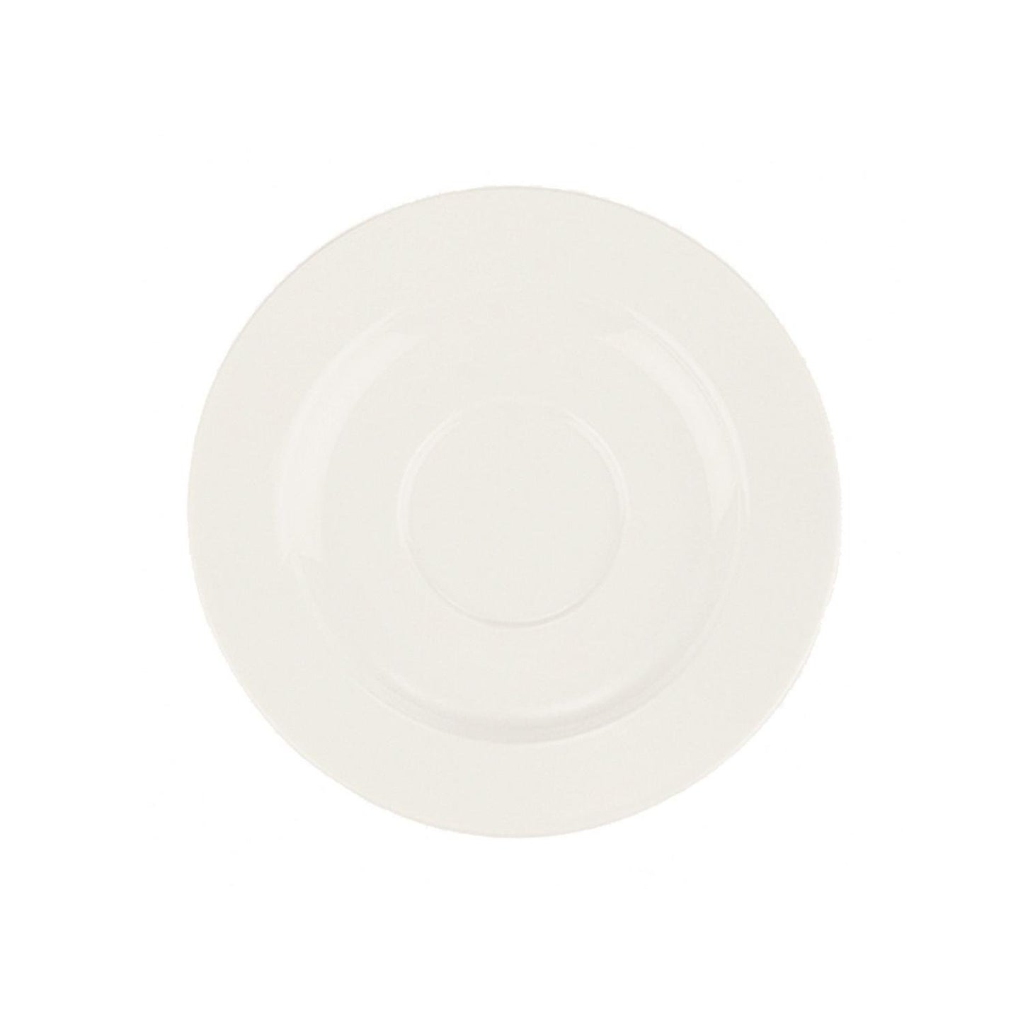Turgla Vitrified Banquet dia.6.25" Round Warm White Vitrified Saucer - Case Pack: 6