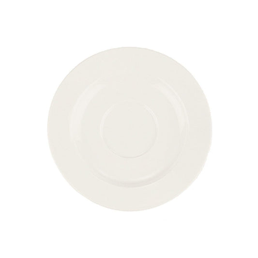 Turgla Vitrified Banquet dia.6.25" Round Warm White Vitrified Saucer - Case Pack: 6