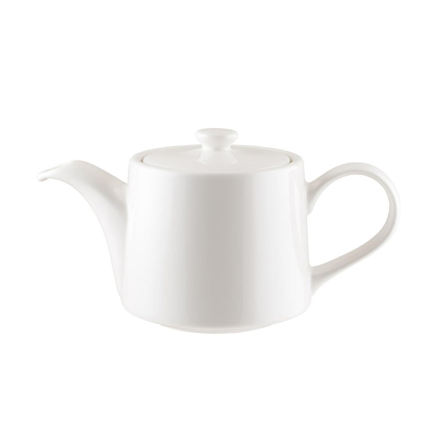 Turgla Vitrified Banquet dia.7" h:3.5" 13 oz. Round Warm White Vitrified Coffee/Tea Pot - Case Pack: 6