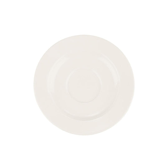Turgla Vitrified Banquet dia.5" Round Warm White Vitrified Saucer - Case Pack: 6