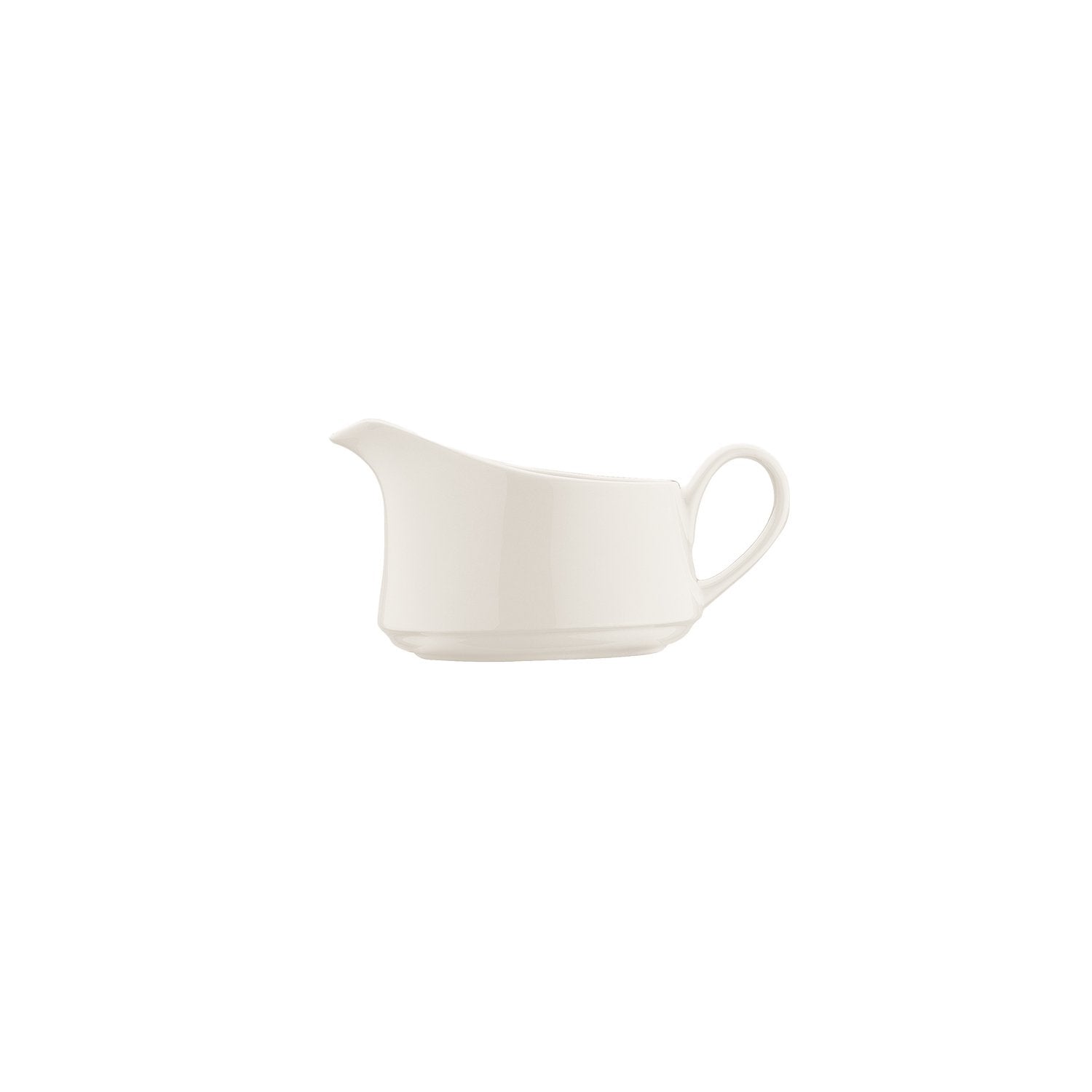 Banquet dia.6.25" h:3.25" 9 oz. Round Warm White Vitrified Sauce Boat