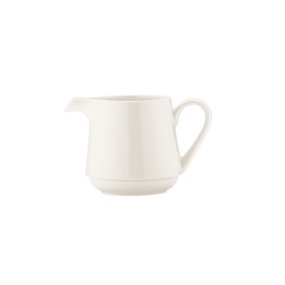 Porcelain Banquet dia.2.25" h:3" 6 oz. Round Warm White Porcelain Creamer - Case Pack: 24