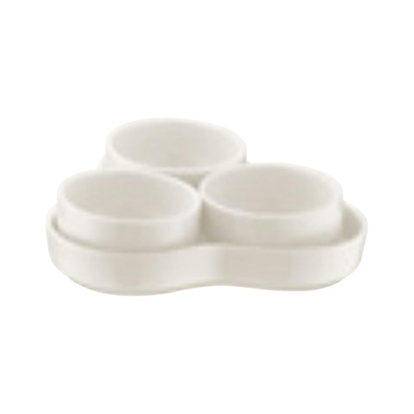 Banquet 5.25" x 5.25" x h:1" Oval Warm White Vitrified Platter
