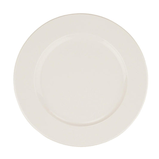 Turgla Vitrified Banquet dia.9.25" Round Warm White Vitrified Plate - Case Pack: 12