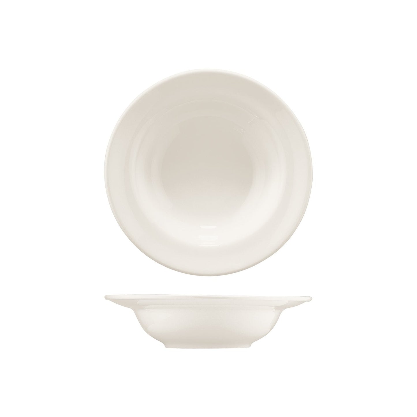 Porcelain Banquet dia.10.25" h:2.5" 25 oz. Round Warm White Porcelain Bowl - Case Pack: 6