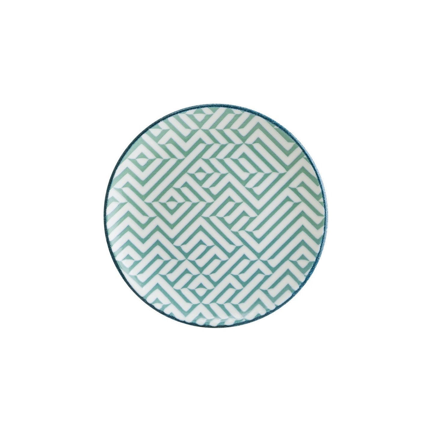 Chevron dia.10" Round Decorated Vitrified Plate