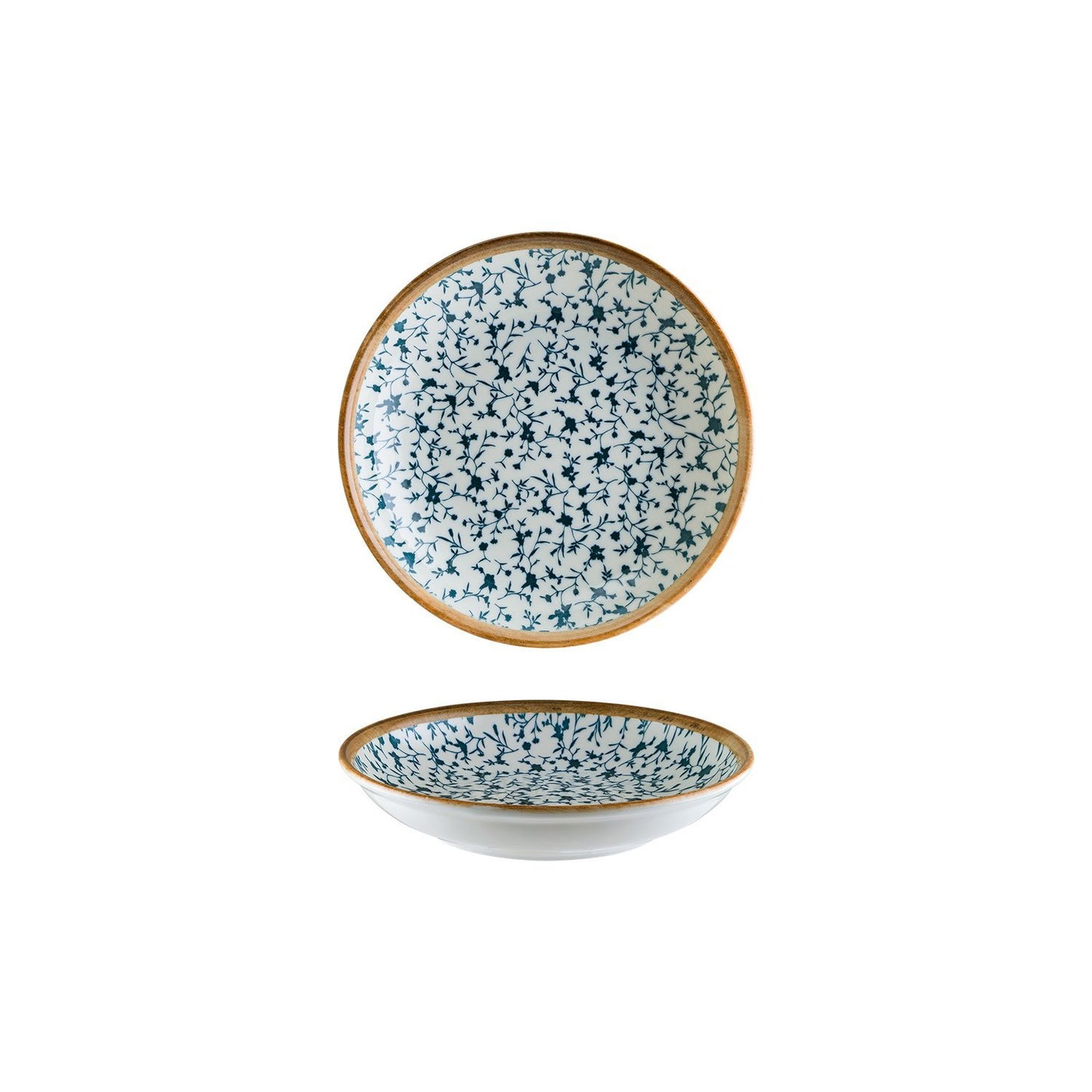 Turgla Vitrified Calif dia.8" h:1.5" 17 oz. Round Decorated Vitrified Bowl - Case Pack: 12