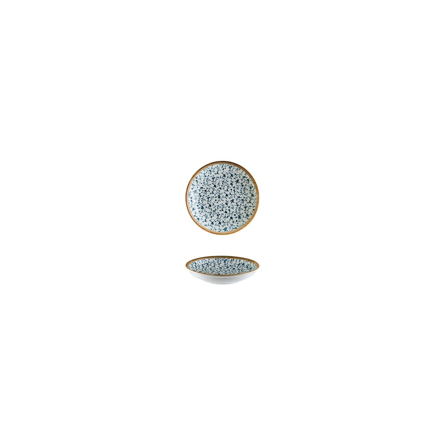 Turgla Vitrified Calif dia.3.5" h:1" 2 oz. Round Decorated Vitrified Bowl - Case Pack: 24