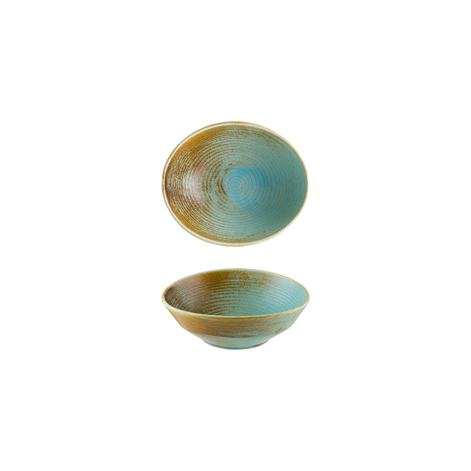 Coral dia.6.5" h:2.25" 14 oz. Round Decorated Vitrified Bowl