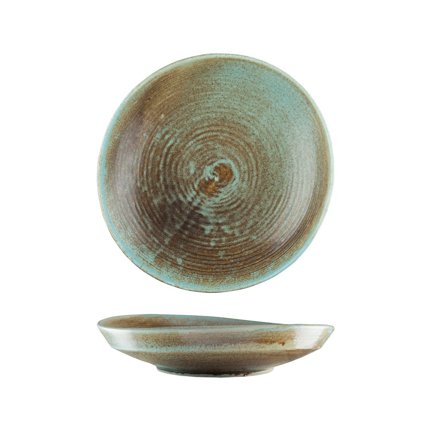 Turgla Vitrified Coral dia.11.5" h:2.5" 55 oz. Round Decorated Vitrified Bowl - Case Pack: 6