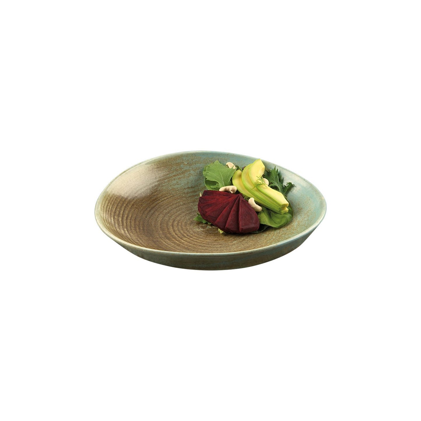 Turgla Vitrified Coral dia.11.5" h:2.5" 55 oz. Round Decorated Vitrified Bowl - Case Pack: 6