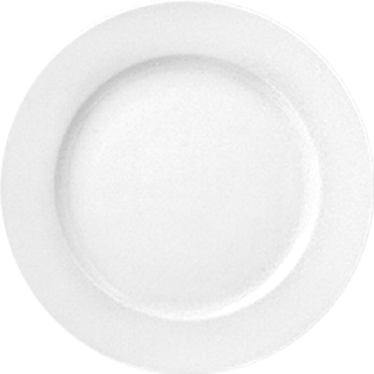 Porcelain Delta dia.10.5" Round White Porcelain Plate - Case Pack:12