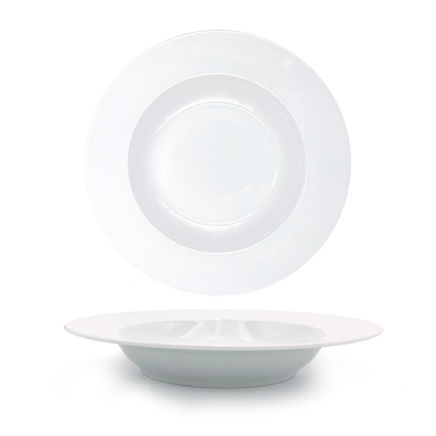 Delta dia.11.75" h:2" 24 oz. Round White Porcelain Bowl