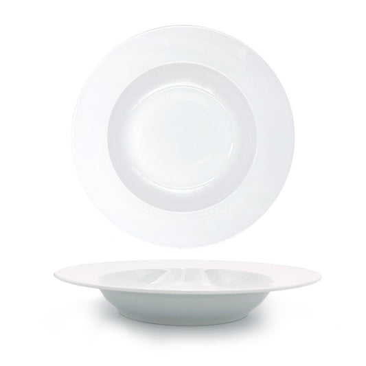 Delta dia.11.75" h:2" 24 oz. Round White Porcelain Bowl