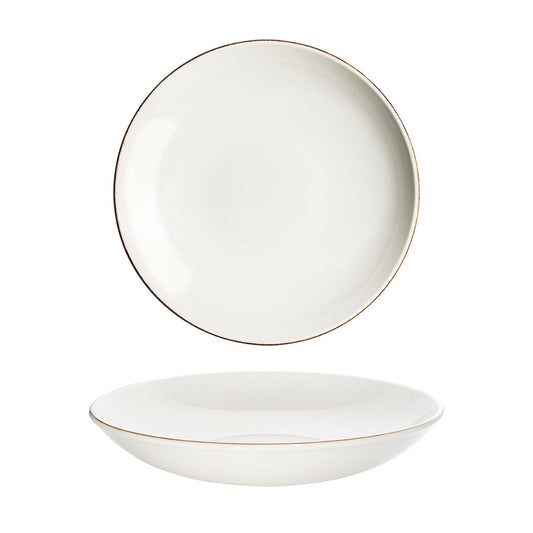 Turgla Vitrified Retro dia.10" h:2" 44 oz. Round Decorated Vitrified Bowl - Case Pack: 6