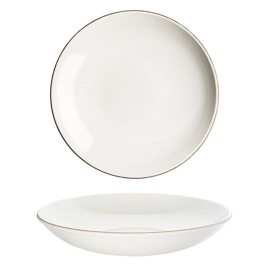 Turgla Vitrified Retro dia.11" h:2.5" 57 oz. Round Decorated Vitrified Bowl - Case Pack: 6