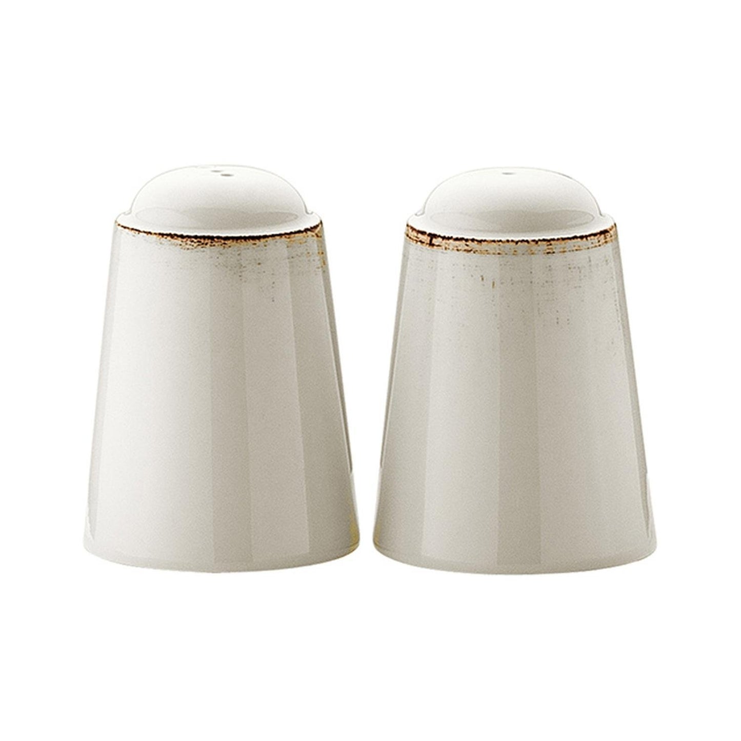 Turgla Vitrified Retro  Round Decorated Vitrified Salt Shaker - Case Pack: 24