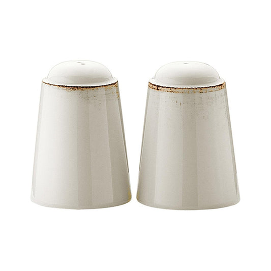 Turgla Vitrified Retro  Round Decorated Vitrified Salt Shaker - Case Pack: 24