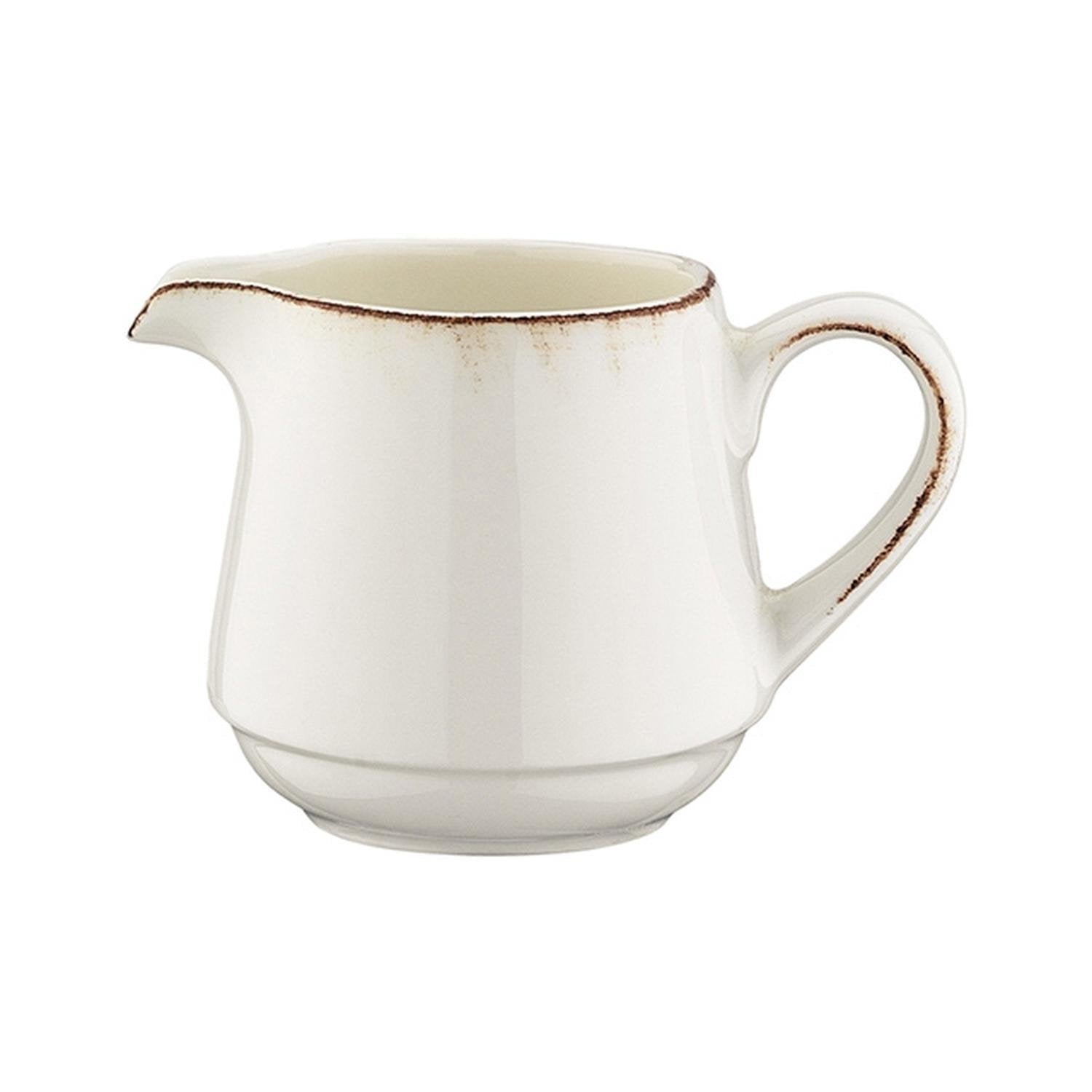 Retro dia.1.75" h:2" 3 oz. Round Decorated Vitrified Creamer