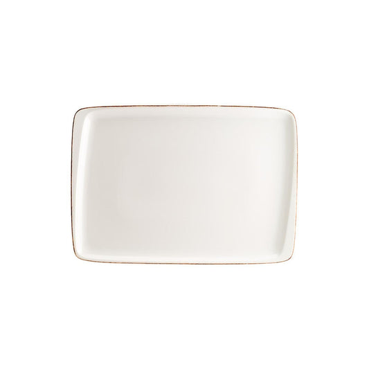 Retro 9" x 6" Rectangular Decorated Vitrified Plate