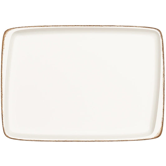 Turgla Vitrified Retro 14.25" x 10.25" x h:0.75" Rectangular Decorated Vitrified Platter - Case Pack: 6