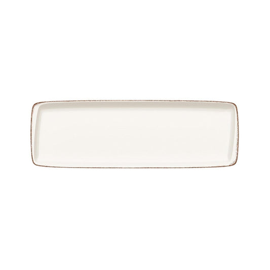 Turgla Vitrified Retro 19" x 6.25" x h:1" Rectangular Decorated Vitrified Platter - Case Pack: 6