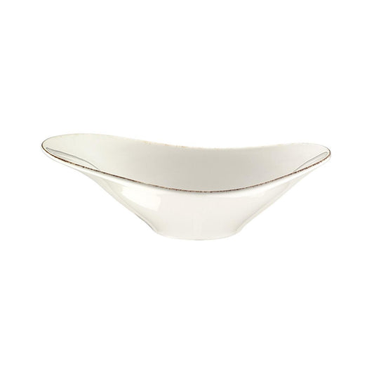 Turgla Vitrified Retro 11" x 7.5" x h:3.5" 25 oz. Oval Decorated Vitrified Bowl - Case Pack: 6