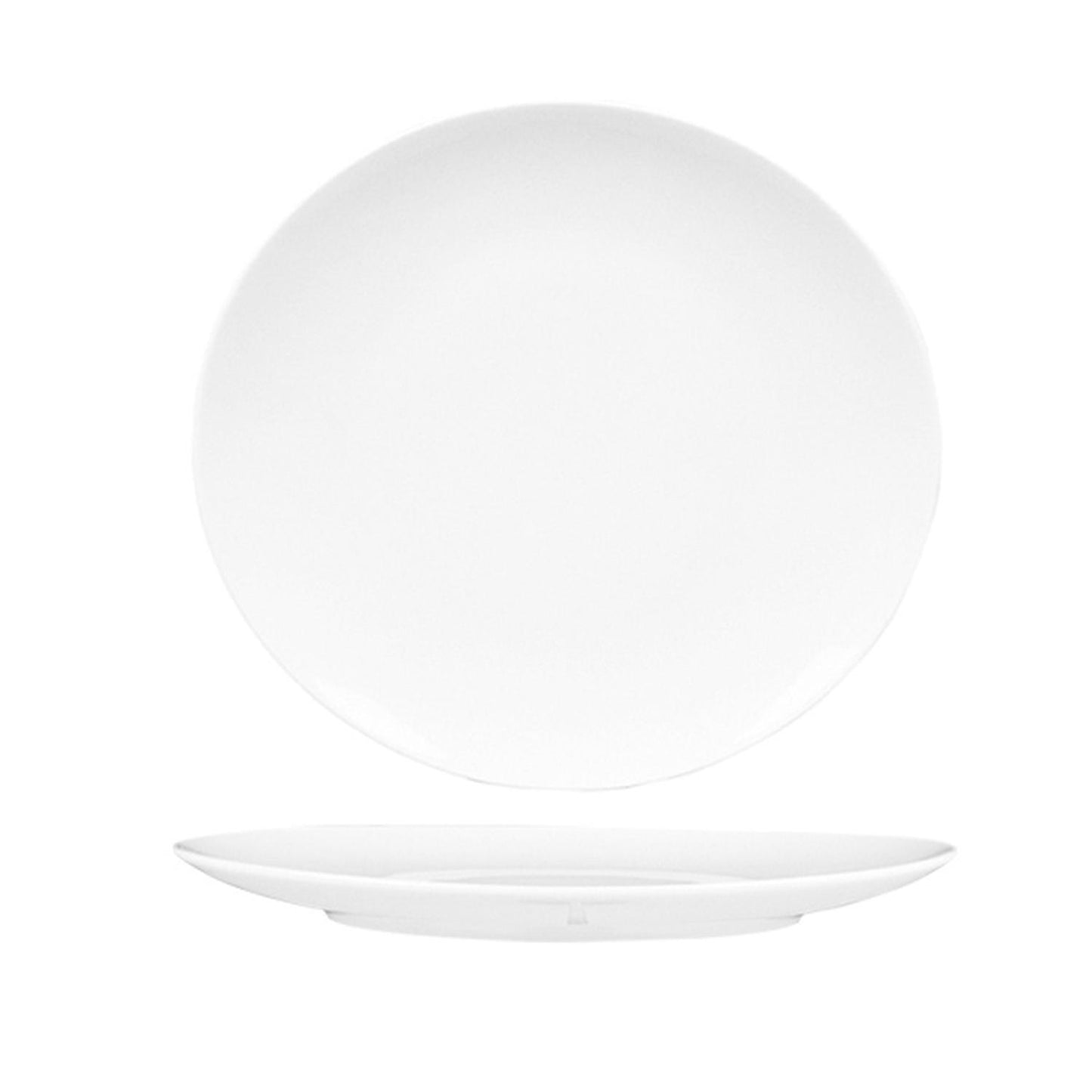 Porcelain Elips 6.25" x 5.5" Oval White Porcelain Plate - Case Pack:12