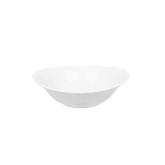 Porcelain Elips 6.25" x 5.5" x h:1.75" 10 oz. Oval White Porcelain Bowl - Case Pack:12