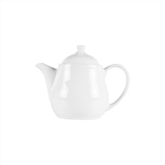 Porcelain Delta-Coupe dia.6" h:3" 13 oz. Round White Porcelain Coffee/Tea Pot - Case Pack:6