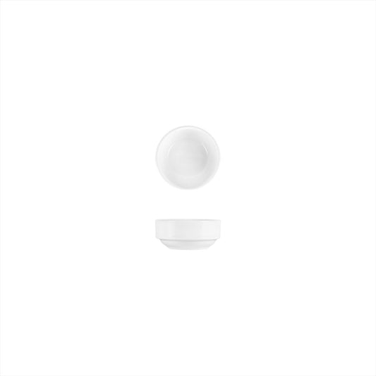 Porcelain Delta-Coupe dia.3" h:1.25" 3 oz. Round White Porcelain Ramekin - Case Pack:24