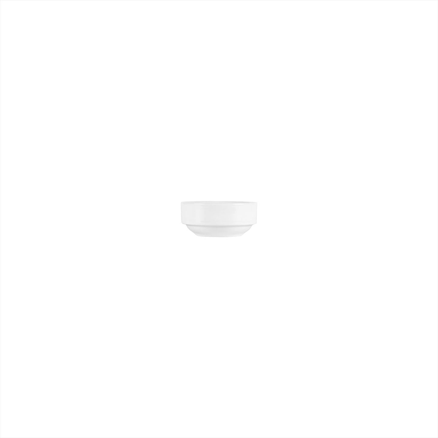 Porcelain Delta-Coupe dia.3" h:1.25" 3 oz. Round White Porcelain Ramekin - Case Pack:24