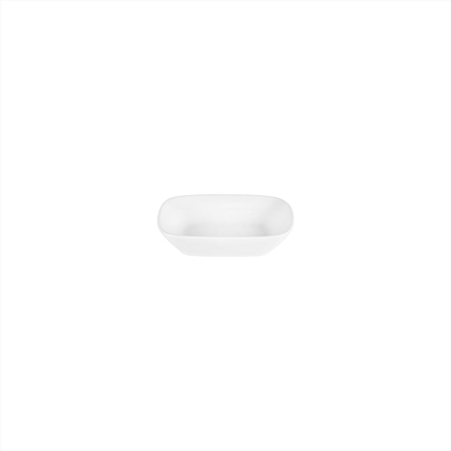 Porcelain Delta-Coupe 5.5" x 4" x h:1.25" 6 oz. Rectangular White Porcelain Deep Plate - Case Pack:12