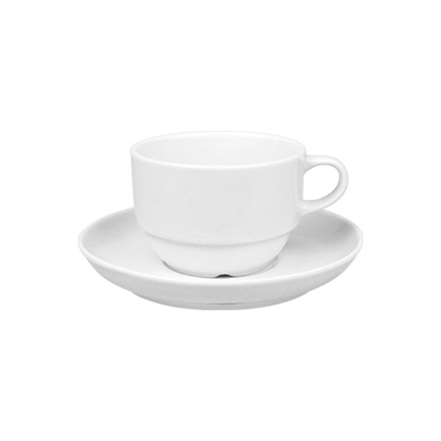 Porcelain Delta-Coupe dia.4.75" Round White Porcelain Saucer - Case Pack:12