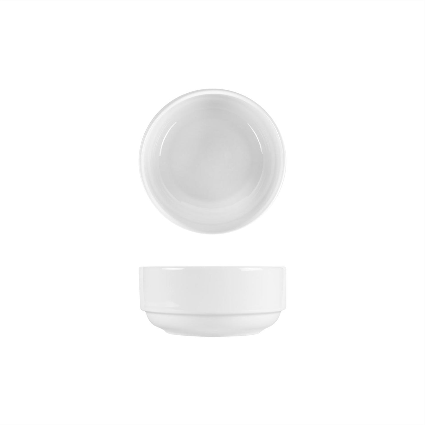 Porcelain Delta-Coupe dia.6" h:2.75" 33 oz. Round White Porcelain Ramekin - Case Pack:6