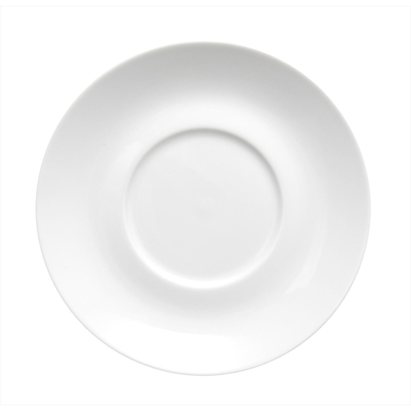 Porcelain Delta-Coupe dia.6.75" Round White Porcelain Saucer - Case Pack:12