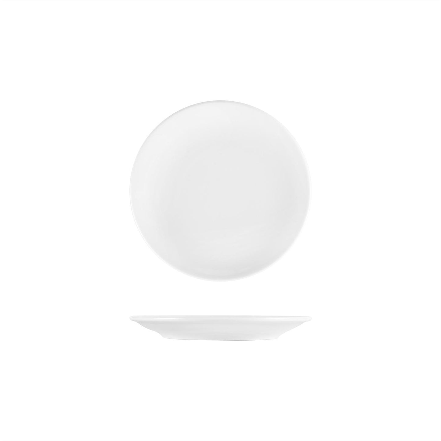 Porcelain Delta-Coupe dia.7.5" Round White Porcelain Plate - Case Pack:12