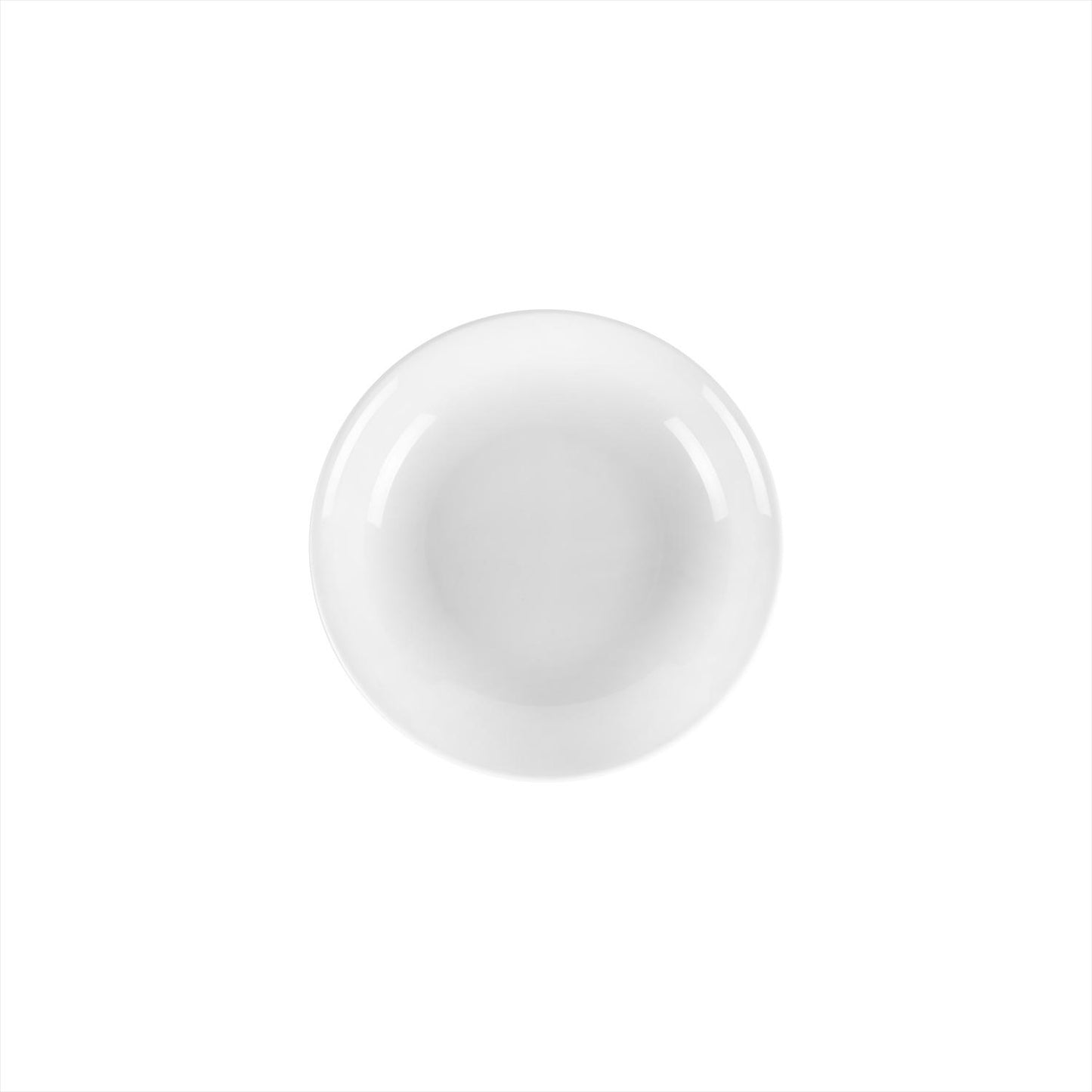 Porcelain Delta-Coupe dia.8" h:1.5" 18 oz. Round White Porcelain Deep Plate - Case Pack:12