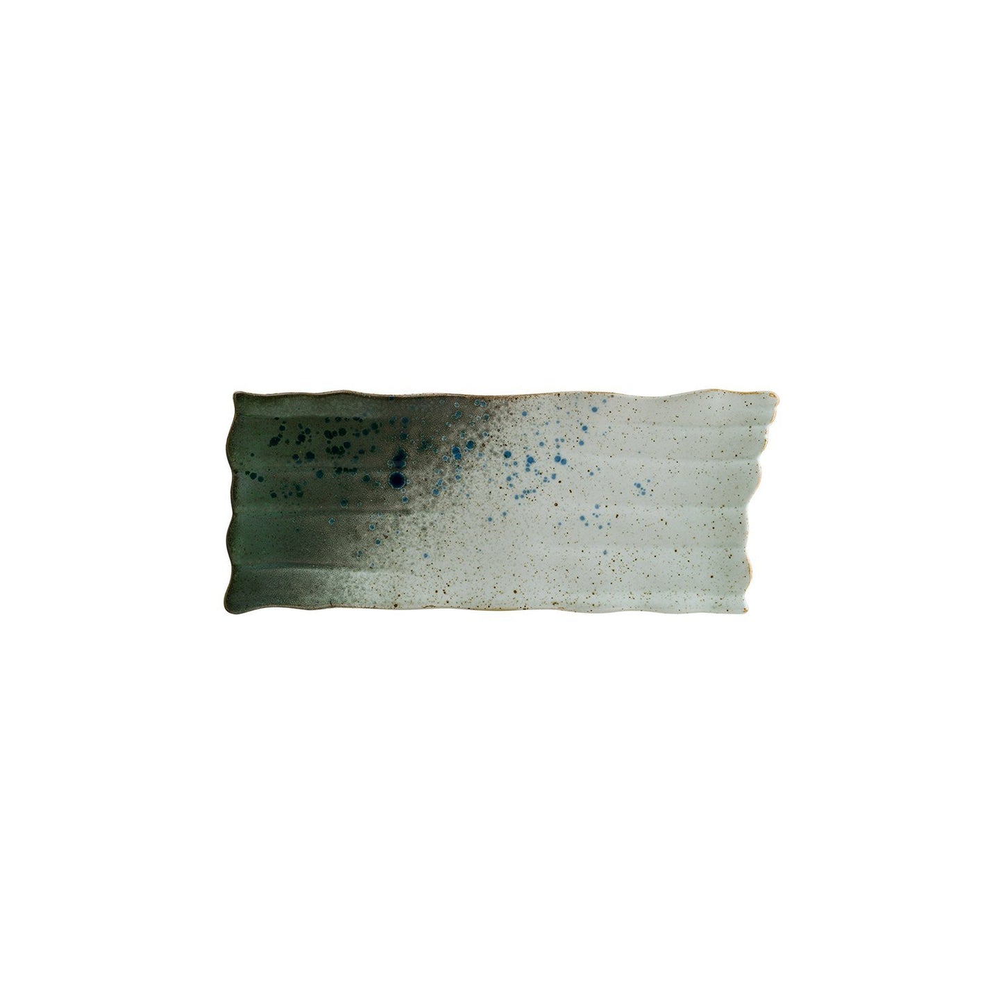 Turgla Vitrified Gaia 11.5" x 4.75" Rectangular Decorated Vitrified Plate - Case Pack: 4