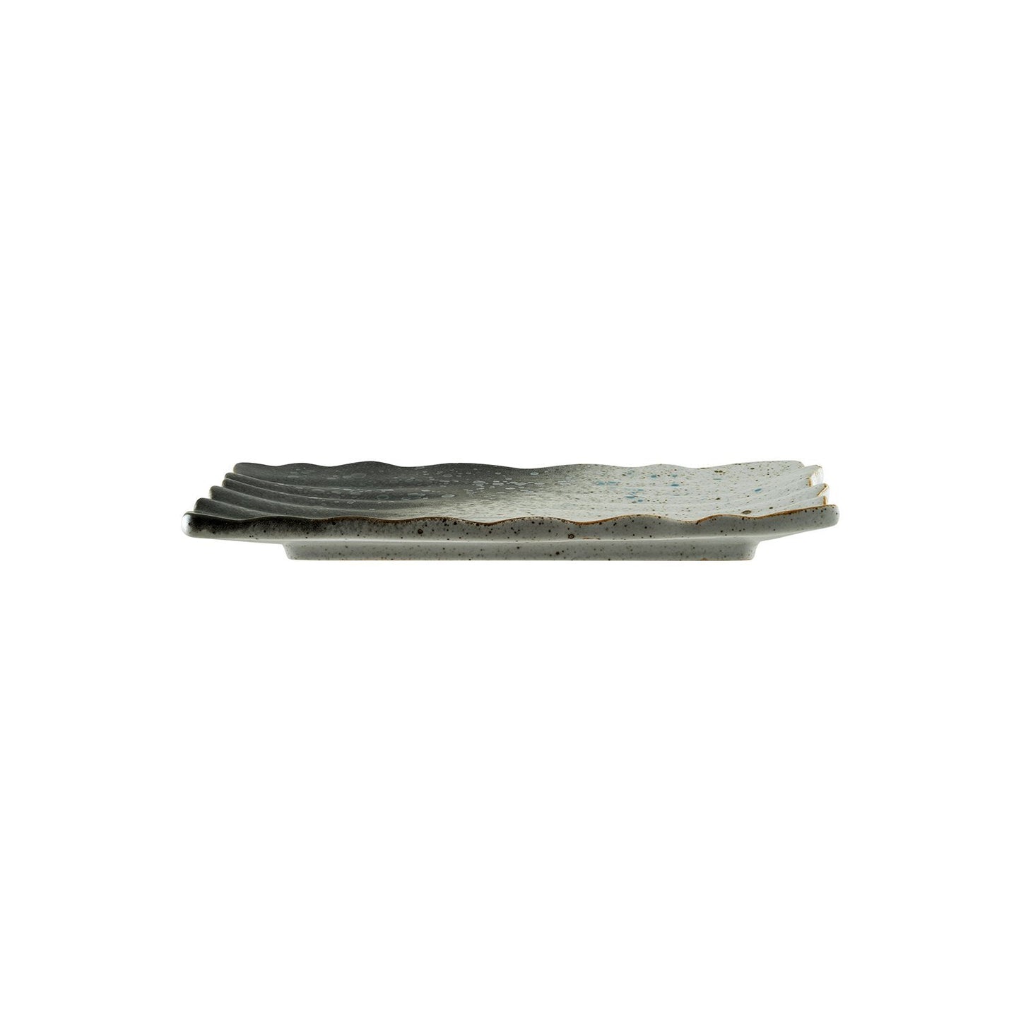 Turgla Vitrified Gaia 13" x 8.75" Rectangular Decorated Vitrified Plate - Case Pack: 2