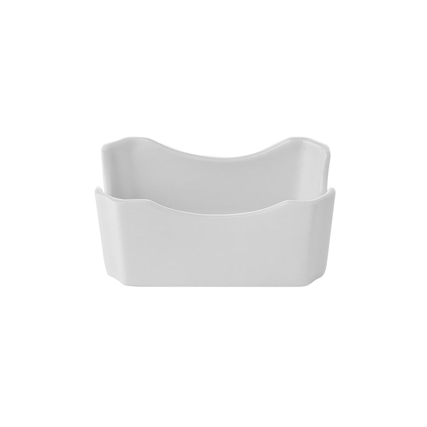 Porcelain Delta-Coupe 4.75" x 2.75" x h:2" Rectangular White Porcelain Sugar Pack Holder - Case Pack:12