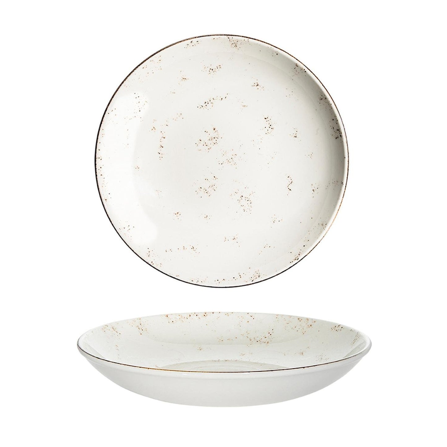Turgla Vitrified Grain dia.10" h:2" 44 oz. Round Decorated Vitrified Bowl - Case Pack: 6