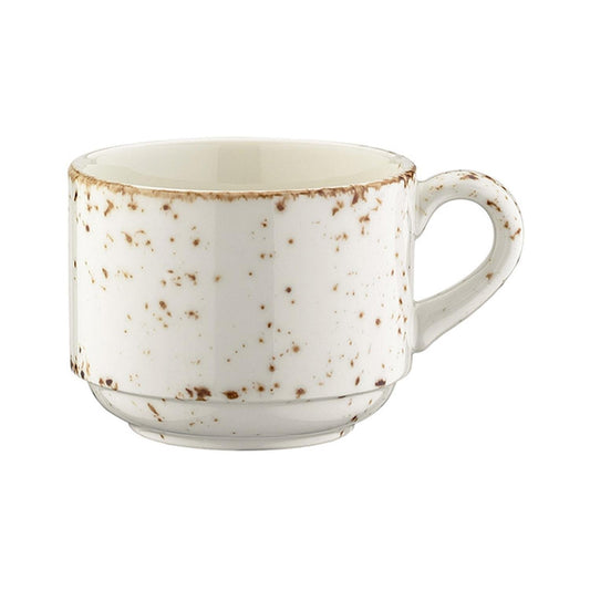 Turgla Vitrified Grain dia.2.5" h:2" 3 oz. Round Decorated Vitrified Espresso Cup - Case Pack: 6