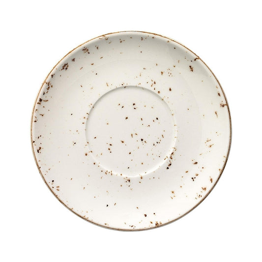 Turgla Vitrified Grain dia.6.75" Round Decorated Vitrified Saucer - Case Pack: 12