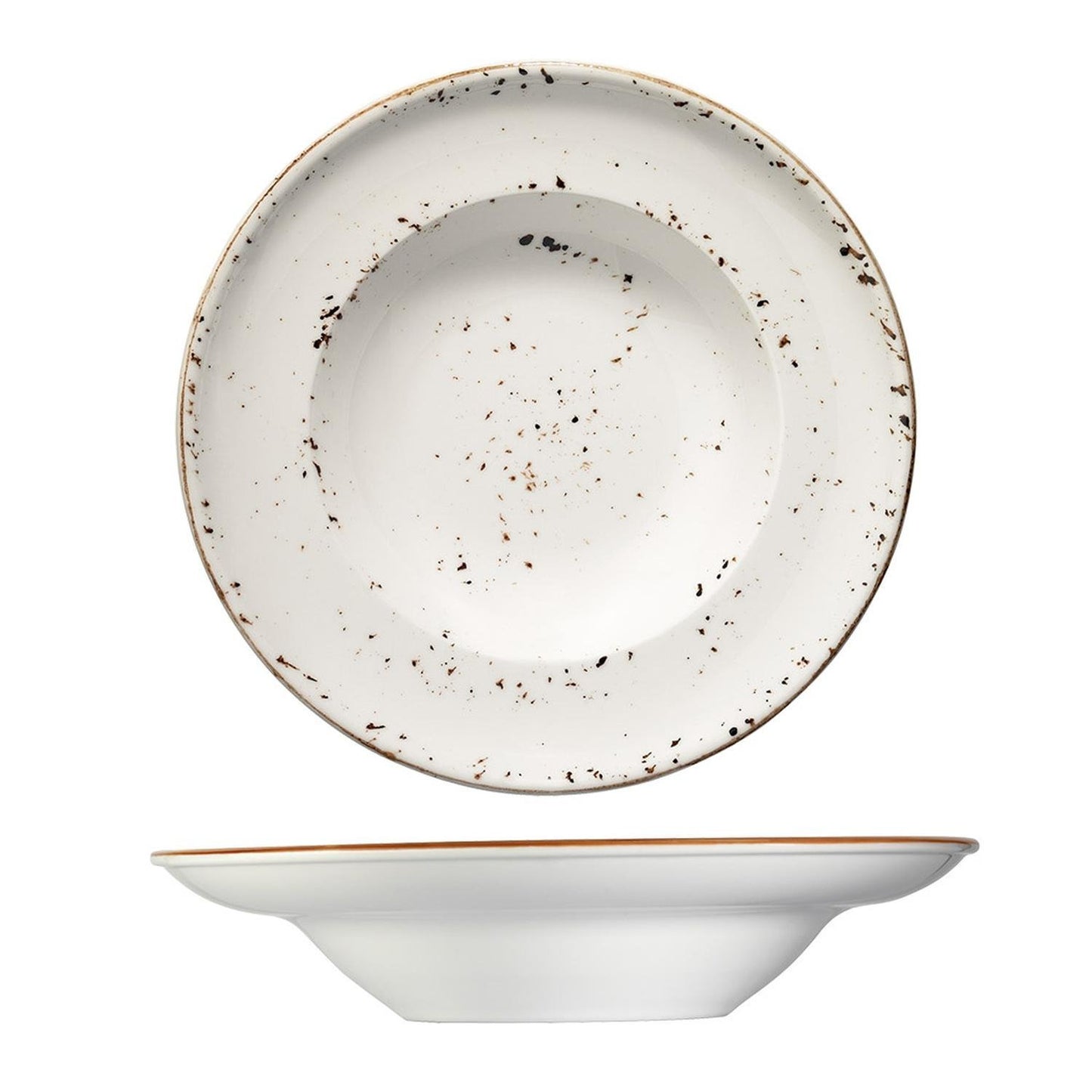 Grain dia.10.75" h:2.25" 16 oz. Round Decorated Vitrified Bowl