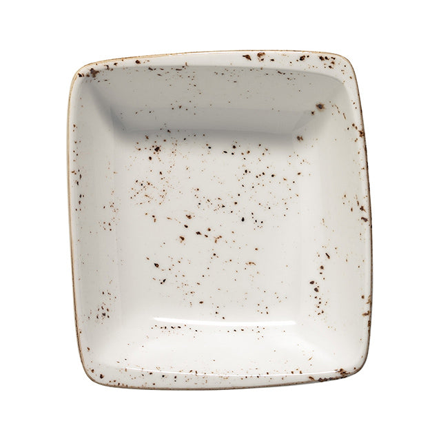 Porcelain Grain 7.5" x 6.5" x h:2" 20 oz. Square Decorated Porcelain Bowl - Case Pack: 12