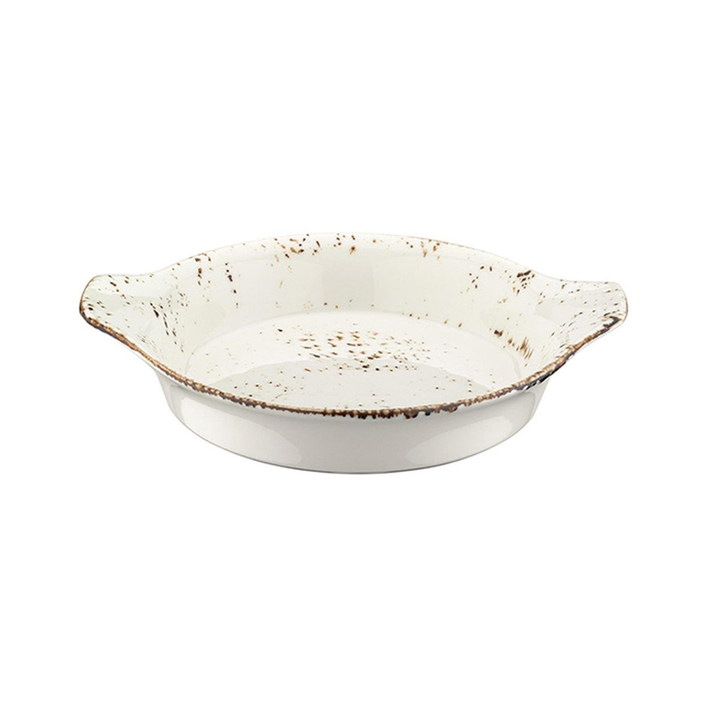 Turgla Vitrified Grain dia.9.75" h:1.75" 25 oz. Round Decorated Vitrified Oven Dish - Case Pack: 12