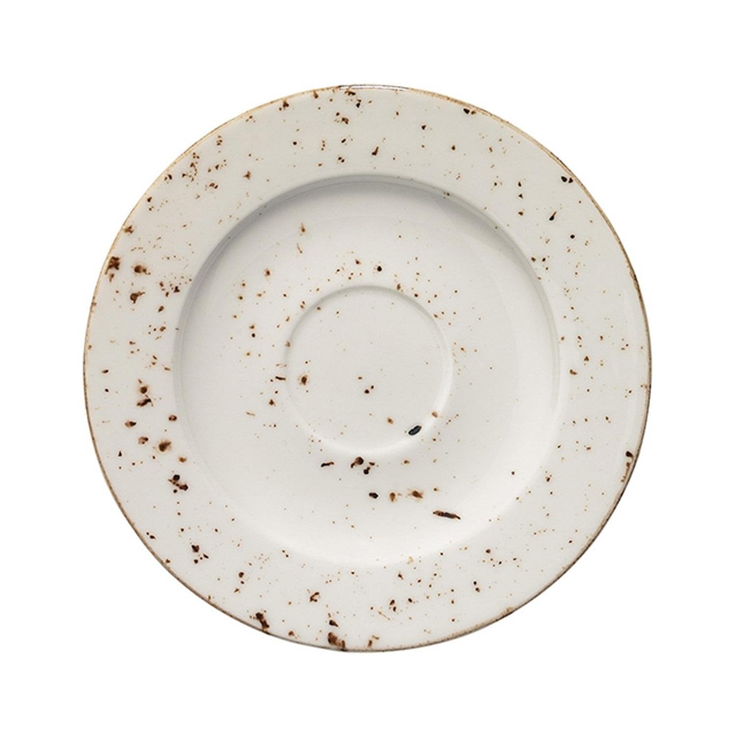 Grain dia.6.25" Round Decorated Vitrified Saucer